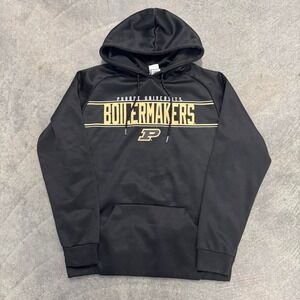 Purdue Boilermakers Hoodie Mens Black Performance Pullover ProEdge NCAA Medium